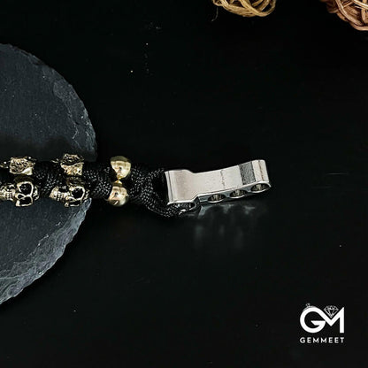 Viking Skull Men's Woven Paracord Bracelet