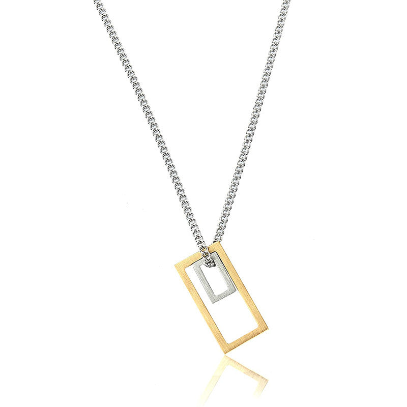 Steel Titanium Necklace Niche Geometric Fashion Design Sense Does Not Fade