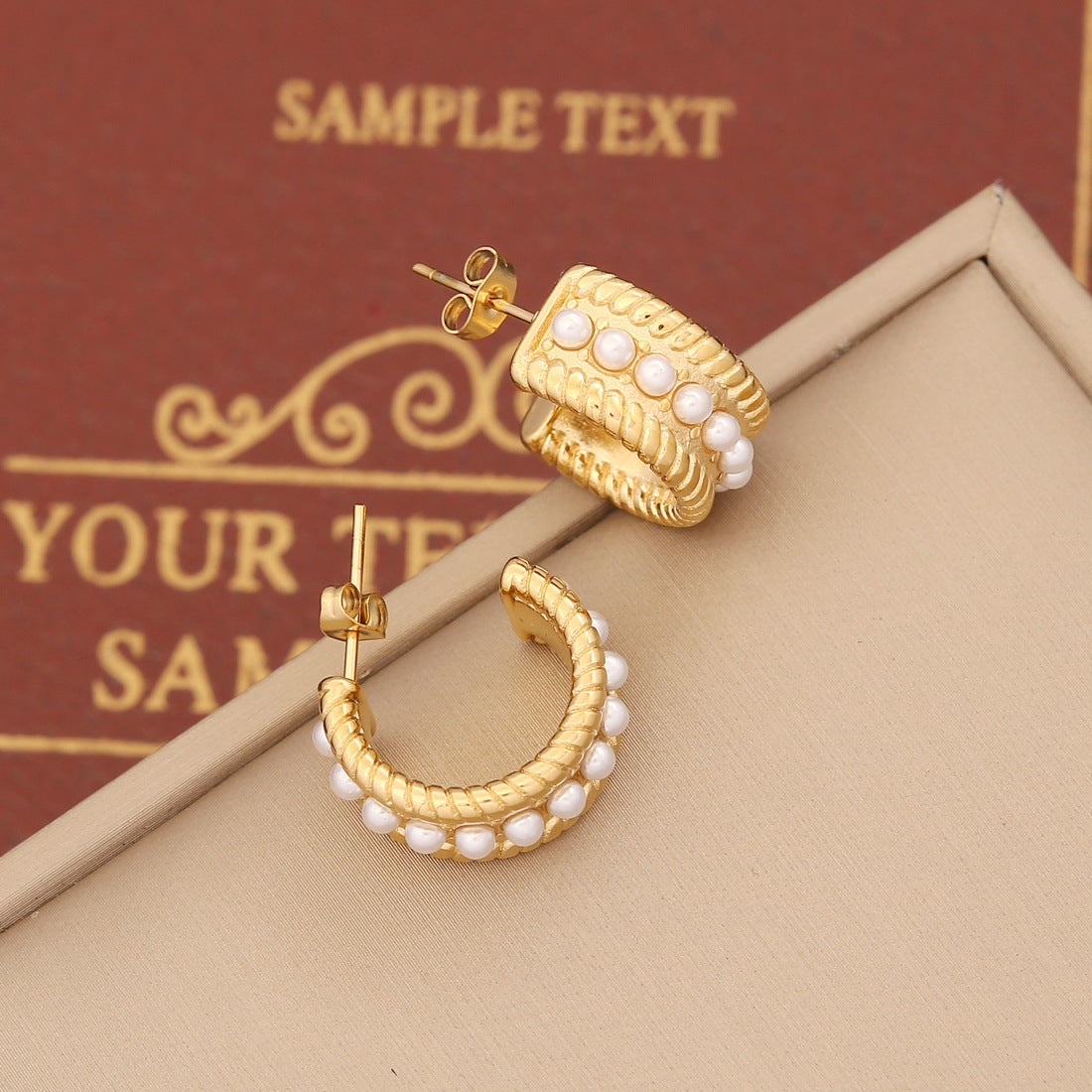 Heart-shaped Stainless Steel Stud Earrings