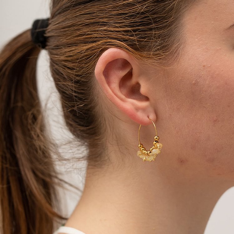 Gravel Stainless Steel Earrings