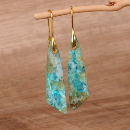 Geometric Lake Blue Earrings for Women
