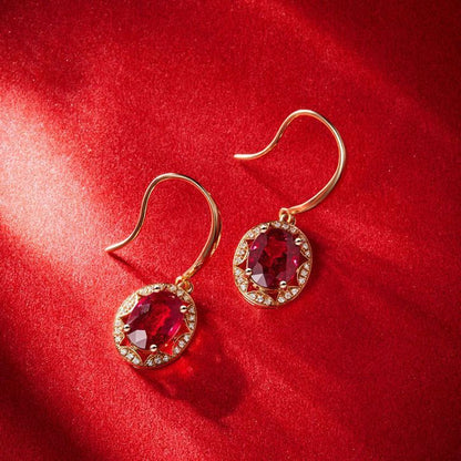 Faxul Pigeon Blood Tourmaline Earrings