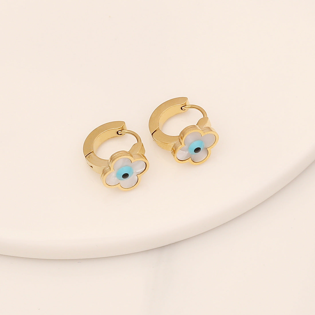 Heart-shaped Stainless Steel Drop Earrings