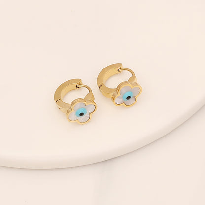 Heart-shaped Stainless Steel Drop Earrings