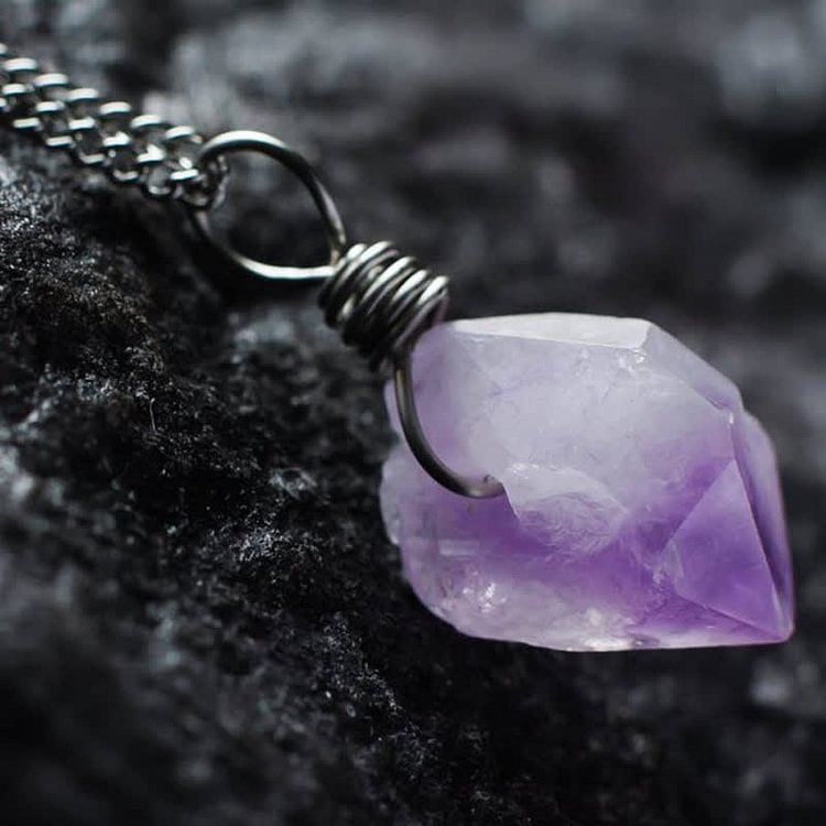 Delicate Amethyst Natural Crystal Necklace