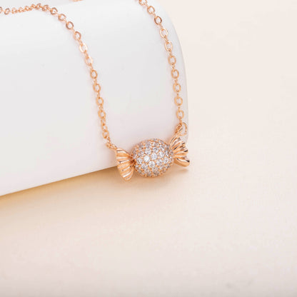 Rose Gold Creative Sweet Candy Collarbone Necklace Simple