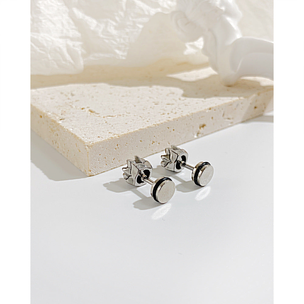 Stainless Steel Bud Shape Stud Earrings