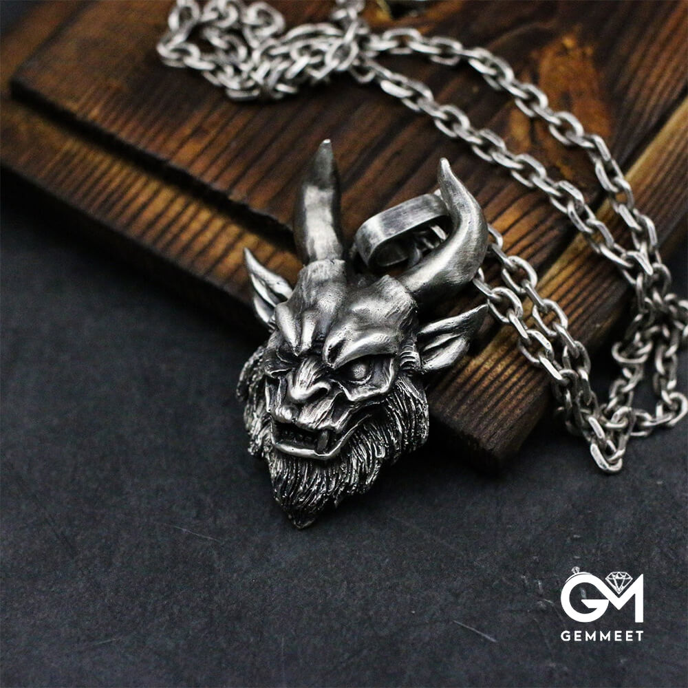 Shofar Devil Satanic Pendant Necklace