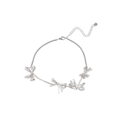 Simple Temperament Bow Necklace