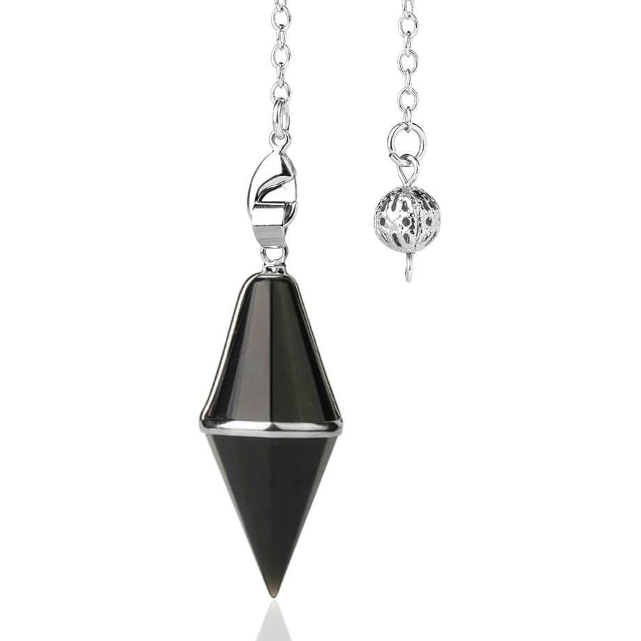 Stone Cut Crystal Cone Pendant