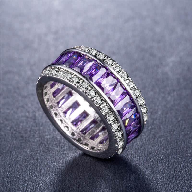 Chromatic Color Square Zircon Ring