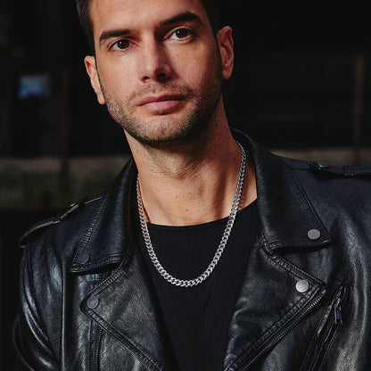 S925 Sterling Silver Cuban Necklaces-8MM