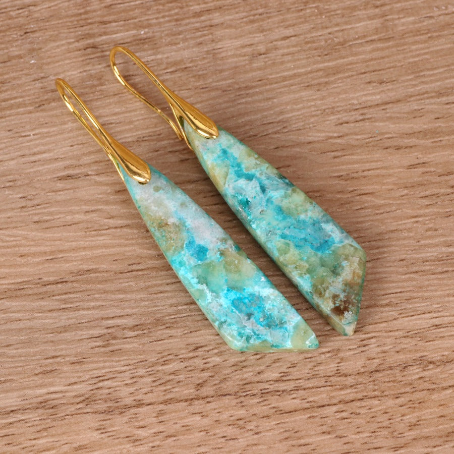 Geometric Lake Blue Earrings for Women
