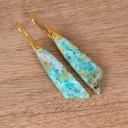 Geometric Lake Blue Earrings for Women