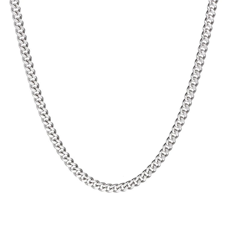 S925 Sterling Silver Cuban Necklaces-8MM