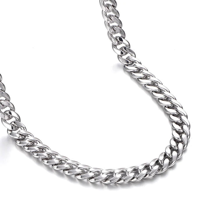 S925 Sterling Silver Cuban Necklaces-8MM