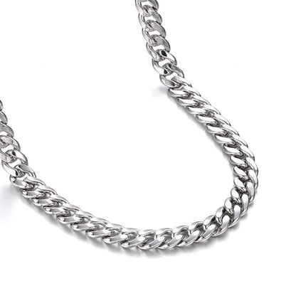 S925 Sterling Silver Cuban Necklaces-8MM