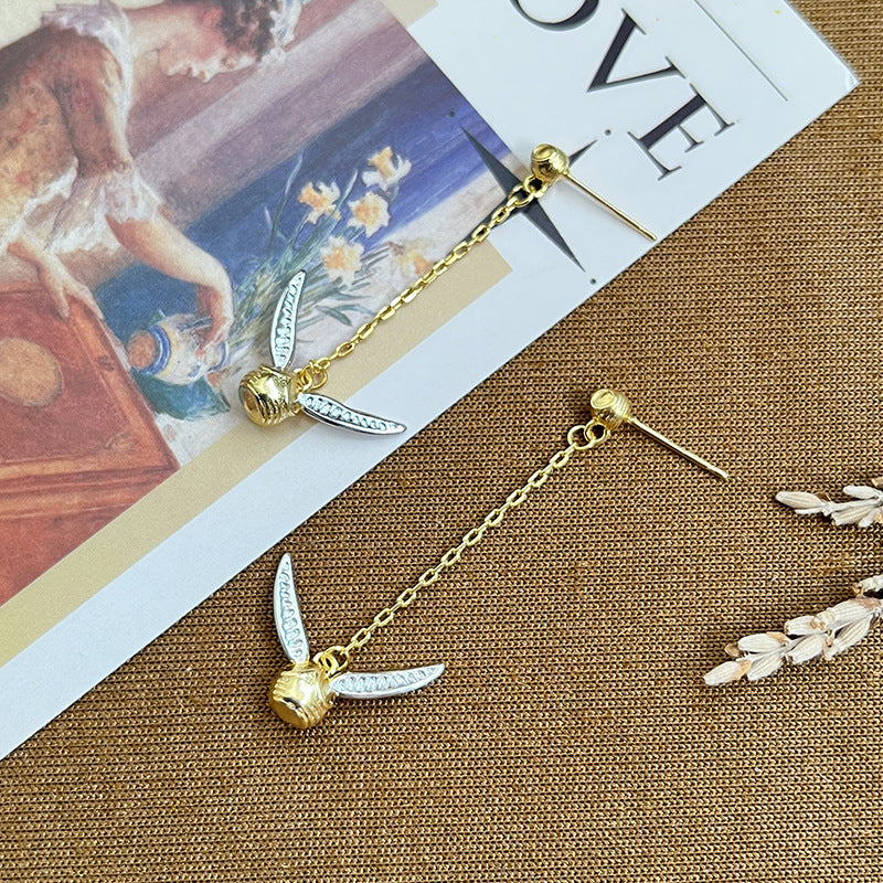 Snitch Drop Earrings Niche Design Earrings