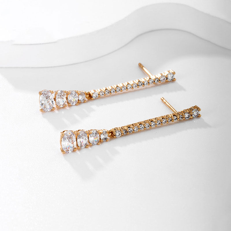 Micro-encrusted Zirconium High-end Earrings