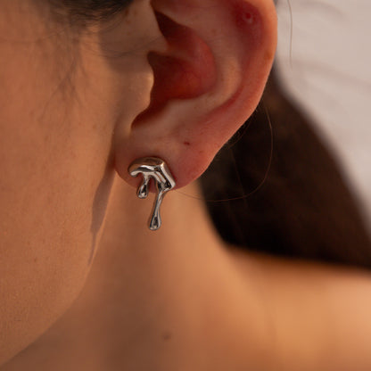 Gold Stainless Steel Irregular Creative Earrings