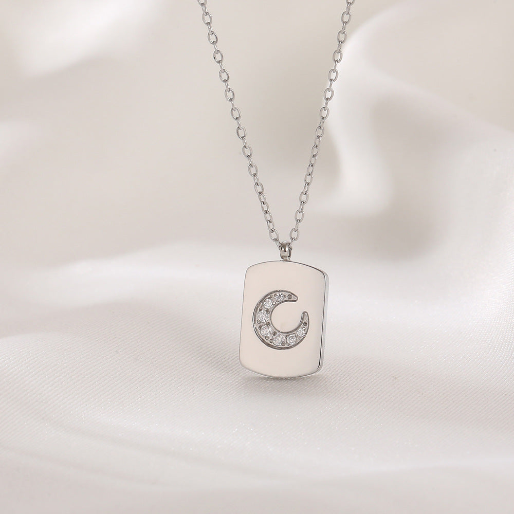 Small Luxury Square Titanium Steel Necklace
