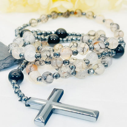 Cross Catholic Rosary Necklace