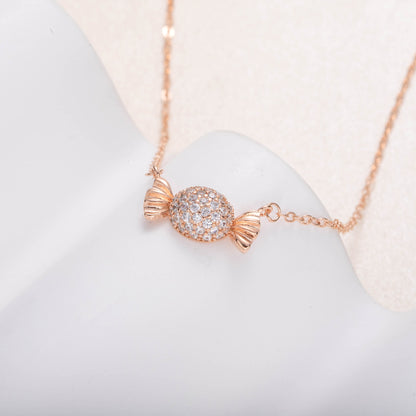 Rose Gold Creative Sweet Candy Collarbone Necklace Simple