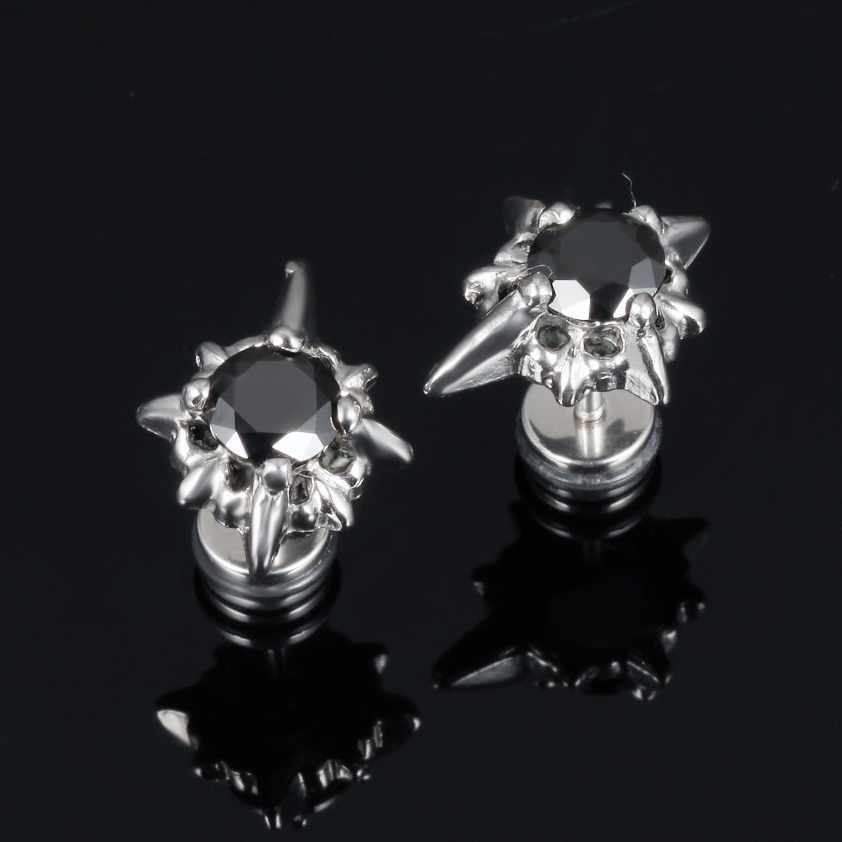 Stainless Steel Star Stud Earrings