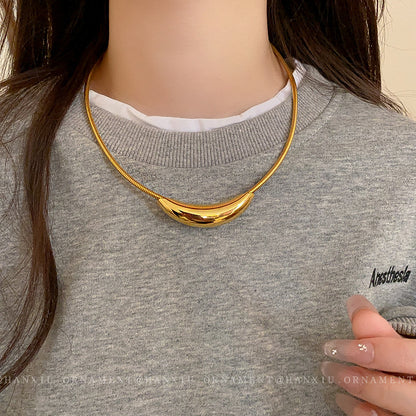 Titanium Steel Curved Magnetic Necklace