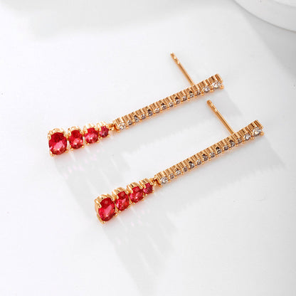 Micro-encrusted Zirconium High-end Earrings