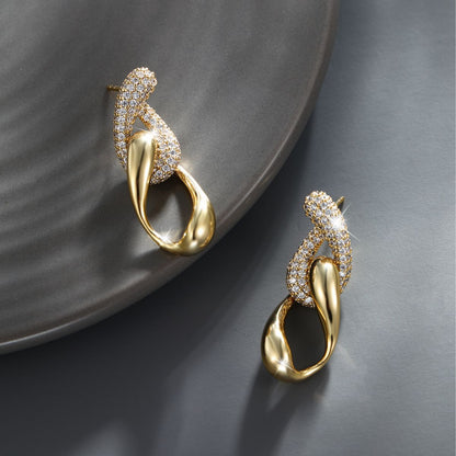 Cuban Chain Light Luxury Chain Earrings