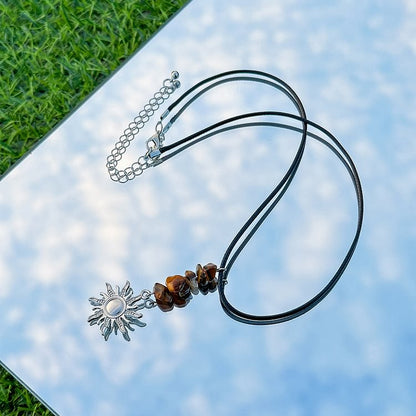 Butterfly Tassel Leather Wax Thread Necklace