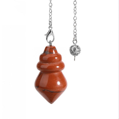 Crystal Stone Double Tower Round Pendant