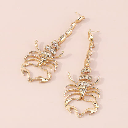 Halloween Scorpion Full Stones Drop Earrings