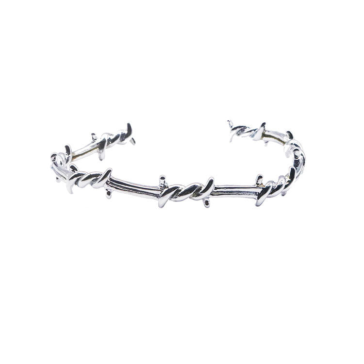 Simple Twist Twist Twist Bramble Opening Titanium Steel Bracelet