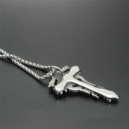 Hip Hop Retro Sword Cross Pendant
