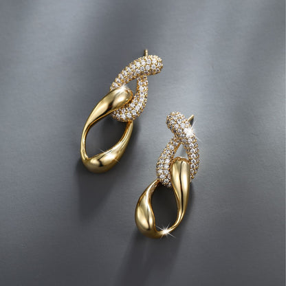 Cuban Chain Light Luxury Chain Earrings