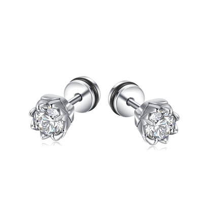 Stainless Steel Bud Shape Stud Earrings