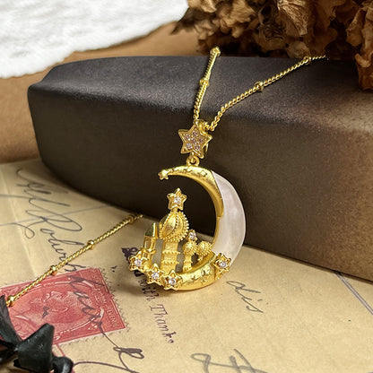 The Star-Moon Castle Fritillary Necklace Is Sweet and Exquisite