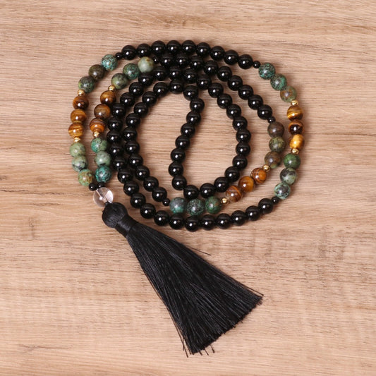 Elegant Bohemian Rosary Necklace