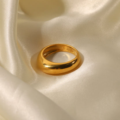 Camber Plain Ring with Simple Style