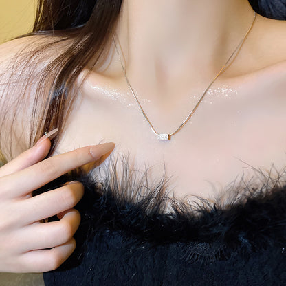 Temperament Geometric Square Light Luxury Necklace