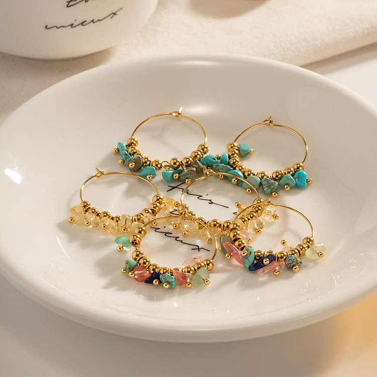 Gravel Stainless Steel Earrings