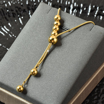 High Sense Simple Long Titanium Steel Necklace