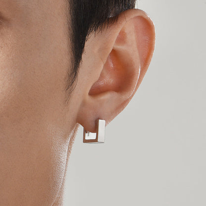 Sterling Silver Square Premium Earrings