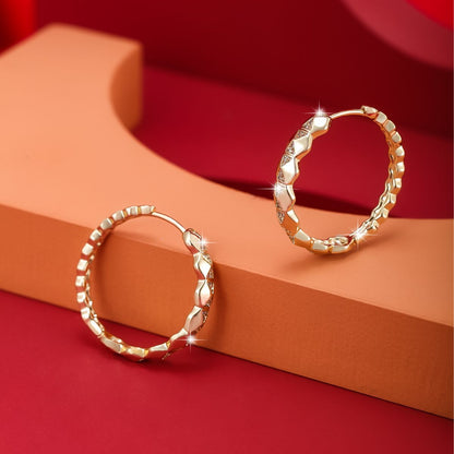 Simple Geometric Rhombus Hoop Earrings