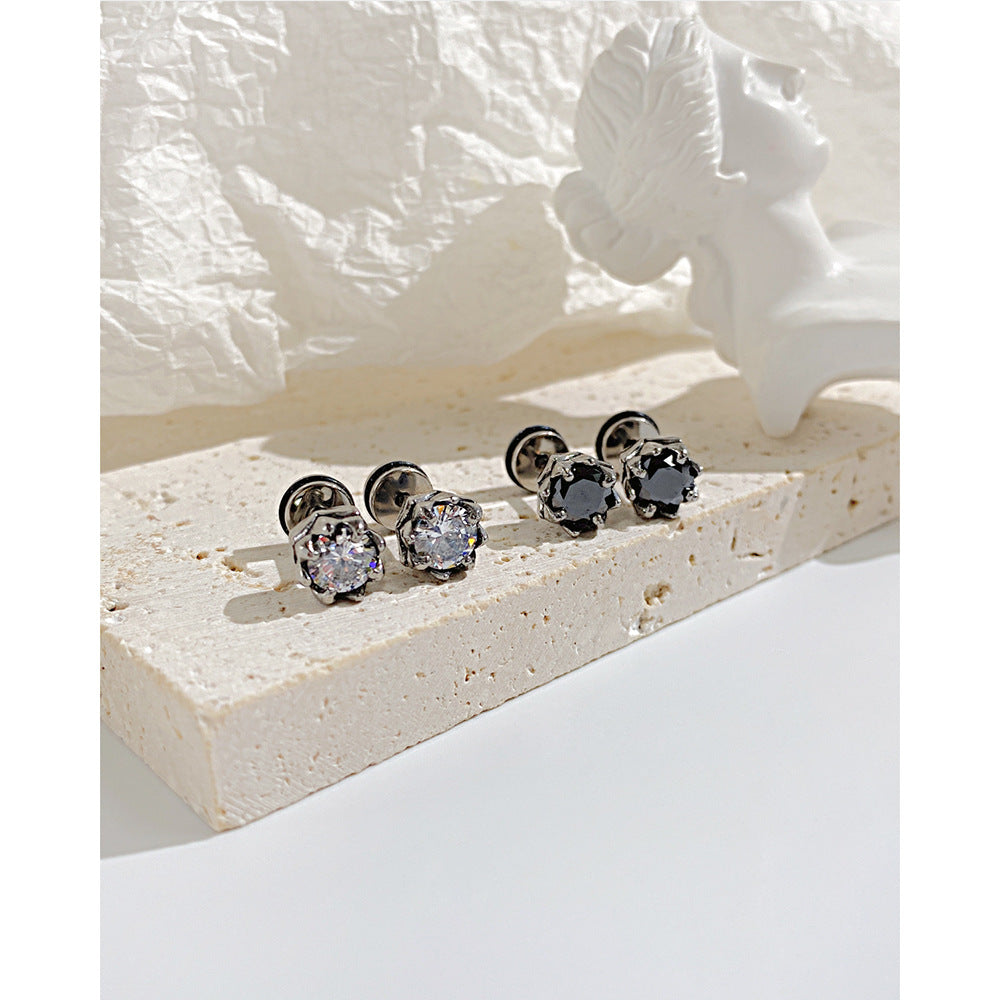 Stainless Steel Bud Shape Stud Earrings