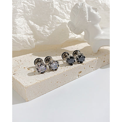 Stainless Steel Bud Shape Stud Earrings