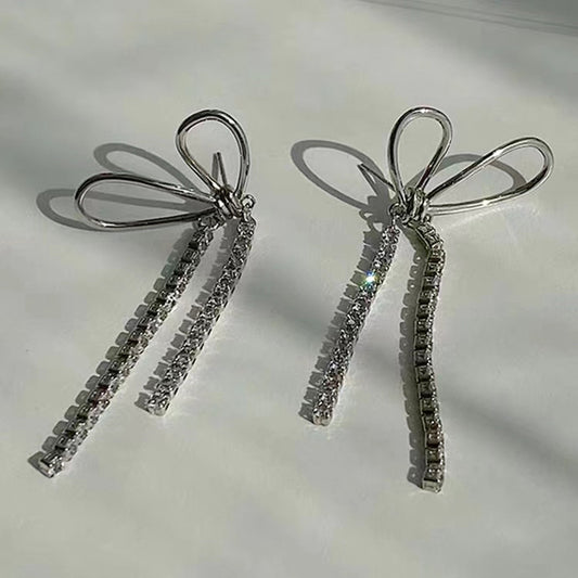 Cold Wind Butterfly Tassel Earrings