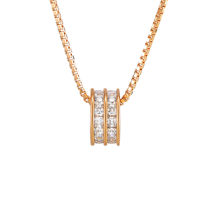 Double Layer Artificial Gemstone Waist Pendant